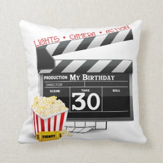 Movie Birthday Party 30th Birthday Pillows