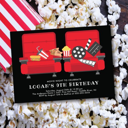 Movie Birthday Party Invitation