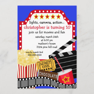 Movie Birthday Party Invitation