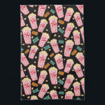 Movie Buffs Popcorn and Film Night Kitchen Towel<br><div class="desc">Decorate your kitchen with this fun movie popcorn pattern towel. Makes a great gift for film buffs and popcorn fans!
Check my shop for lots more colors and patterns!</div>