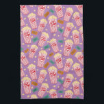 Movie Buffs Popcorn and Film Night Kitchen Towel<br><div class="desc">Decorate your kitchen with this fun movie popcorn pattern towel. Makes a great gift for film buffs and popcorn fans!
Check my shop for lots more colors and patterns!</div>