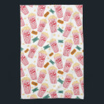 Movie buffs popcorn pattern kitchen towel<br><div class="desc">Decorate your kitchen with this fun movie popcorn pattern towel. Makes a great gift for film buffs and popcorn fans!
Check my shop for lots more colors and patterns!</div>