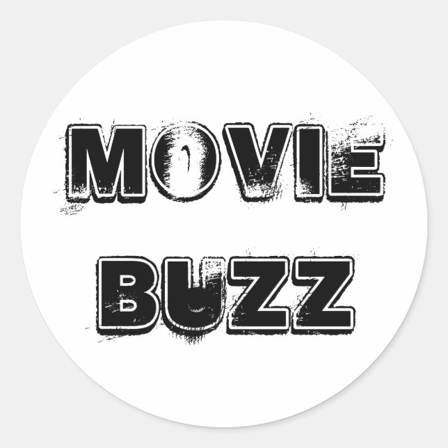 Movie Buzz Classic Round Sticker (Front)