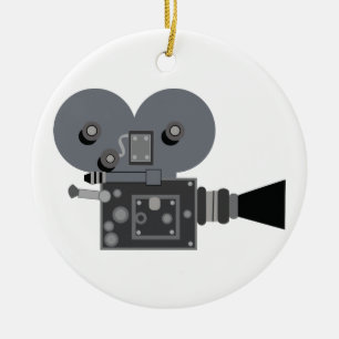 Movie Camera Ceramic Ornament