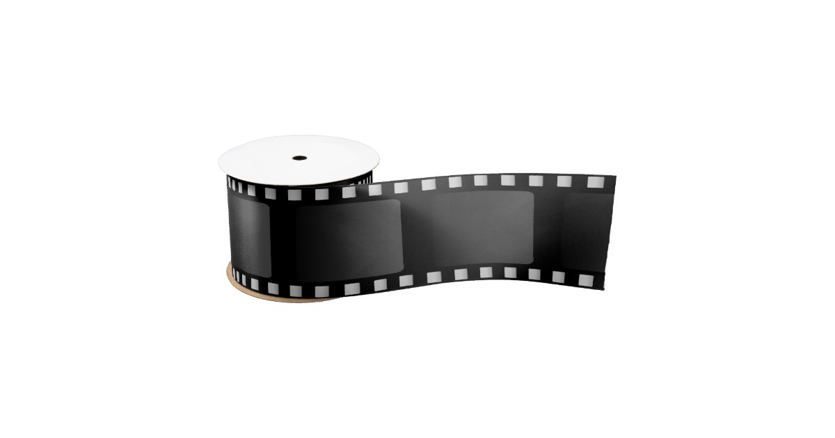 Movie Camera Film Strip Satin Ribbon