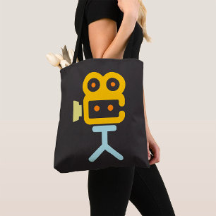 Movie Camera Icon Minimal Film Equipment Tote Bag