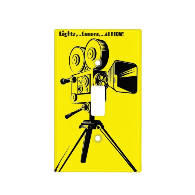 Movie Camera Light Switch Cover (Front)