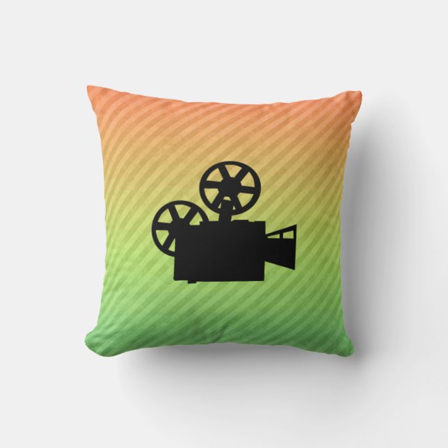 Movie Camera Throw Pillow (Front)