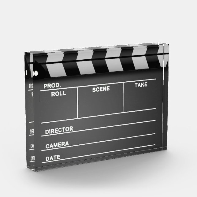 Movie Clapboard Acrylic Award (Left)