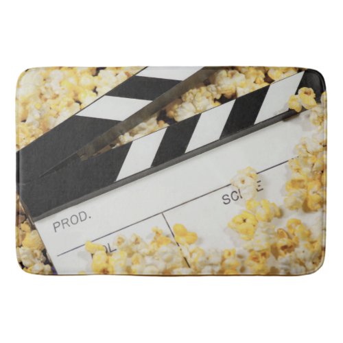 Movie Clapboard and Popcorn Bath Mat