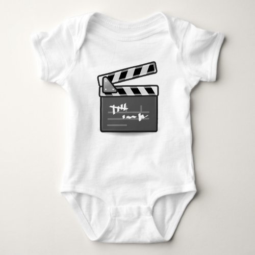 Movie Clapboard Fim Director Clap Board Baby Bodysuit