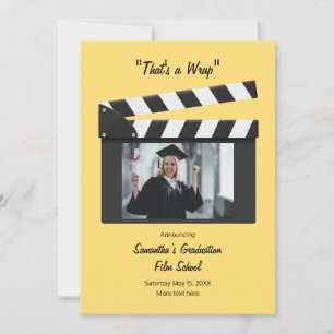 Movie Clapboard Graduation Announcement
