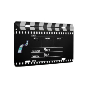 Movie Clapboard License Plate