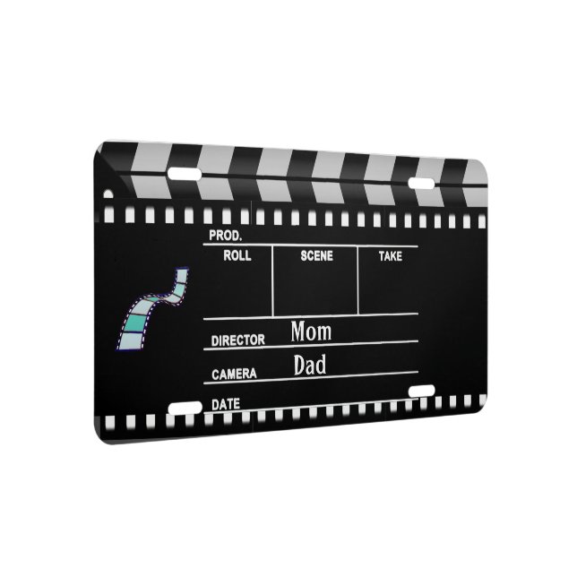 Movie Clapboard License Plate (Right)