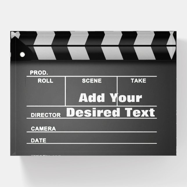 Movie Clapboard Paperweight (Front)