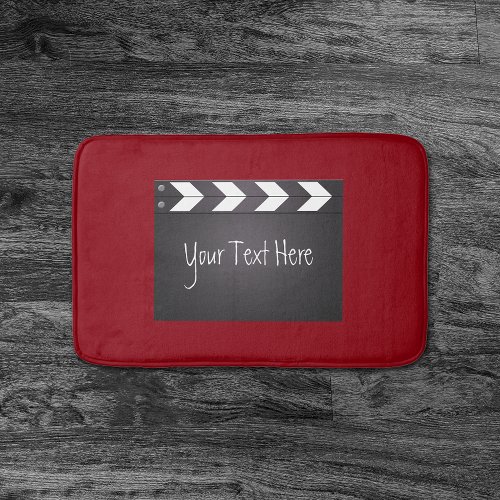 Movie Clapboard Red And Black Bathroom Mat