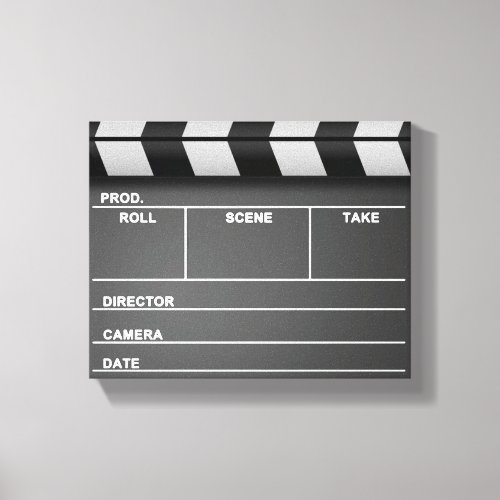 Movie Clapboard Stretched Canvas Print