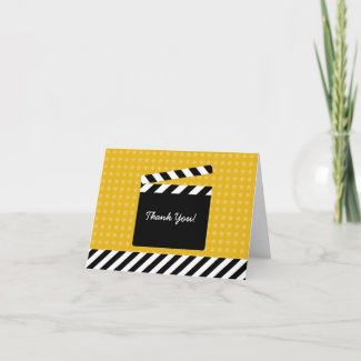 Movie Clapboard Thank You Card