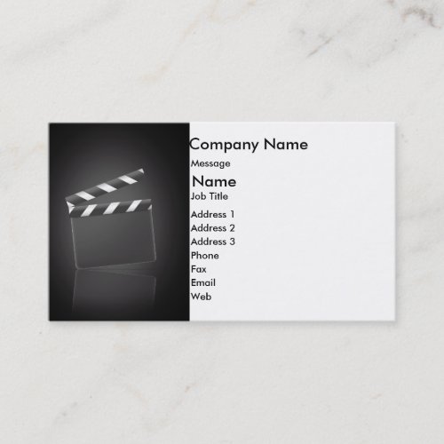 Movie Clapper Business Card