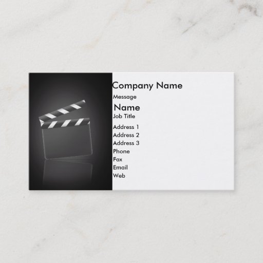 Customizable Movie Clapper Business Card