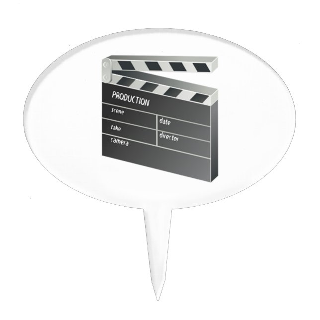 Movie Clapperboard Cake Topper (Front)