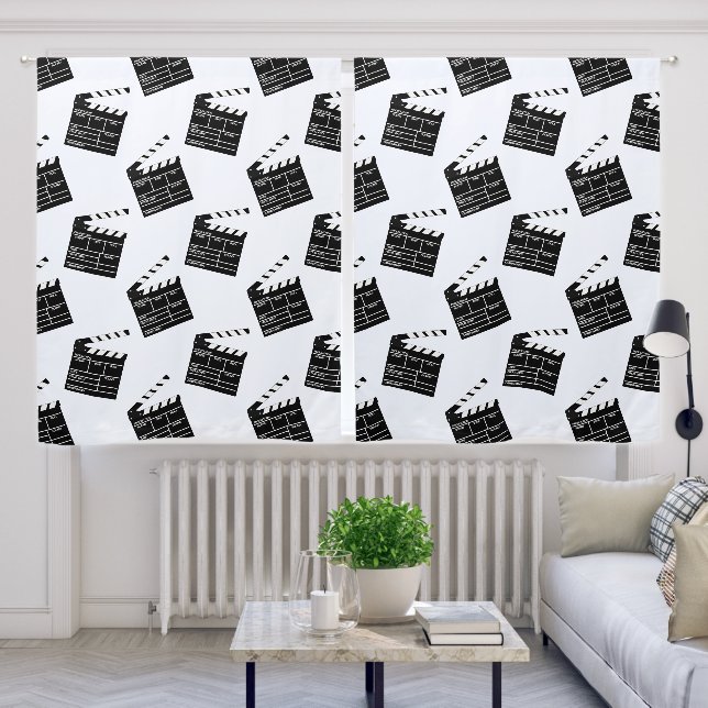 Movie Clapperboard Clapboard Pattern Blackout Curtains (Living Room)