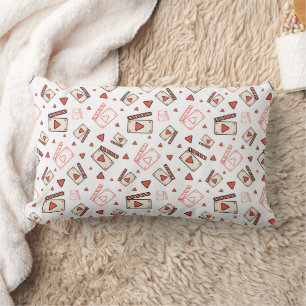 Movie clapperboard seamless pattern lumbar pillow