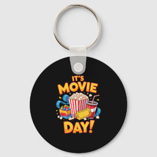 Movie day film movie food night snack popcorn keychain