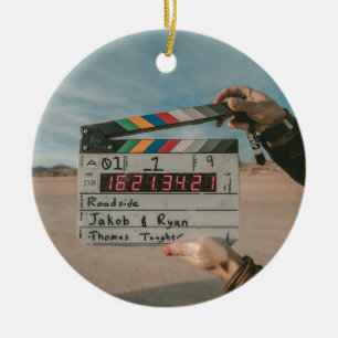 Movie Director Clap Film Cinema Camera Ceramic Ornament