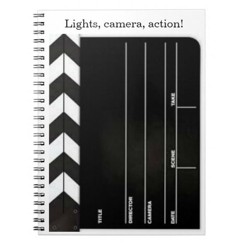 Movie Director ClapboardSlate Spiral Notebook