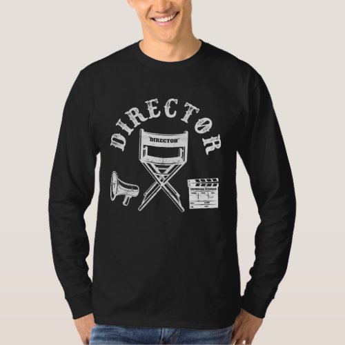 Movie Director Filmmaker Director Chair T_Shirt