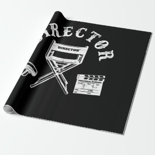 Movie Director Filmmaker Director Chair Wrapping Paper