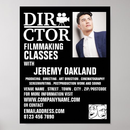 Movie Director Filmmaking Classes Advertising Poster