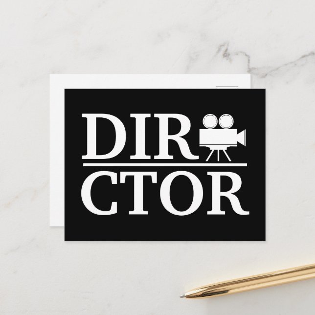 Movie Director Postcard (Front/Back In Situ)