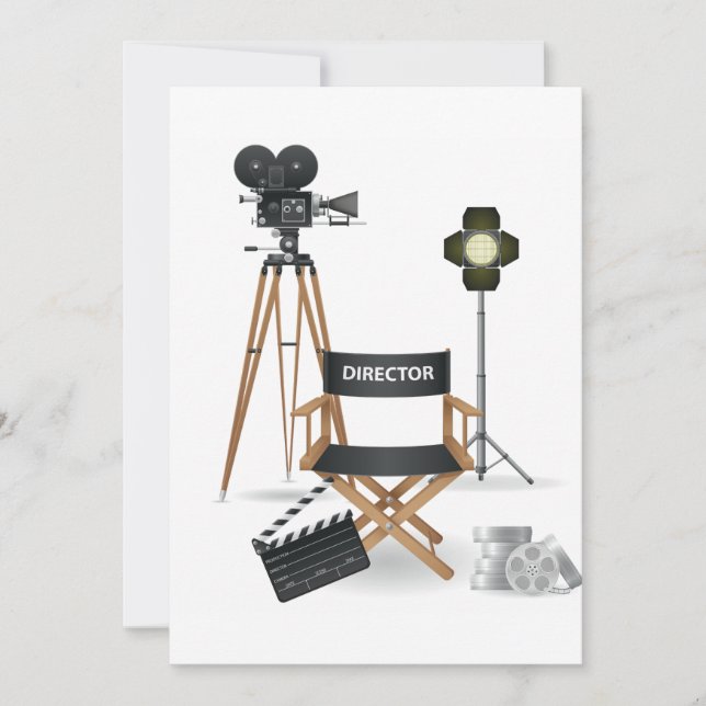 Movie Director Set Invitations (Front)