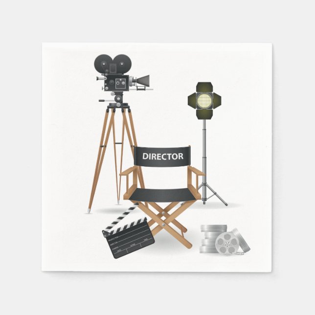 Movie Director Set Paper Napkins (Front)