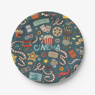 Movie Fan Cinema Theater Design Paper Plates