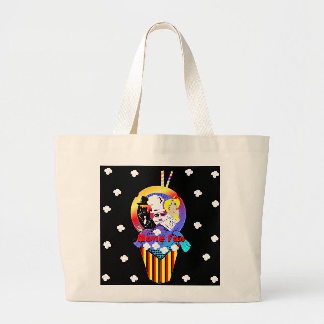 Movie Fan Popcorn Jumbo Tote (Front)