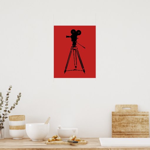 Movie Film Camera Pop Art Poster Zazzle