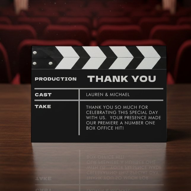 Movie Film Clap Board Thank You Card (Creator Uploaded)