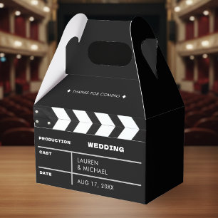 Movie Film Clap Board Wedding Thank You Favor Boxes