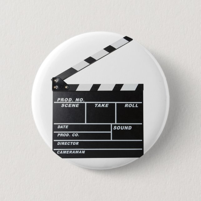 movie film clapperboard button (Front)