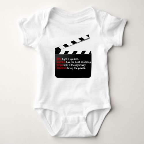 Movie Film Crew Direct the Tot to the Lot Baby Bodysuit