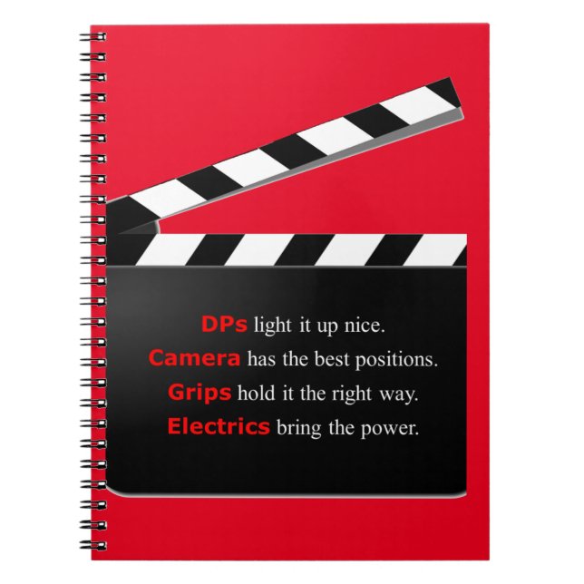 Movie Film Crew DIRECTOR it's a Wrap Notebook (Front)