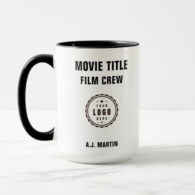 Movie Film Crew Logo Custom Personalized Name Mug (Left)