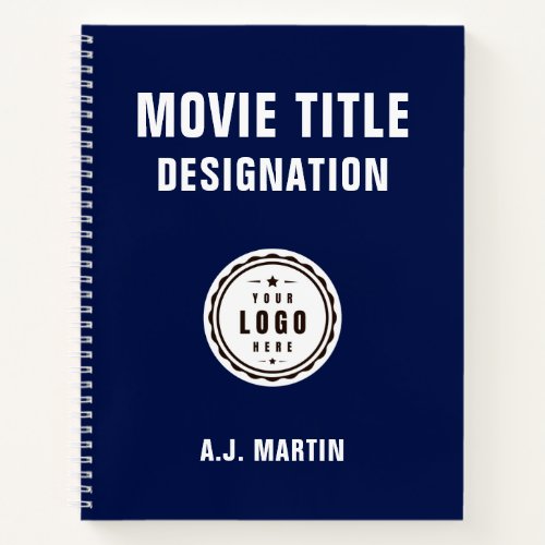 Movie Film Crew Logo Custom Personalized Name Notebook