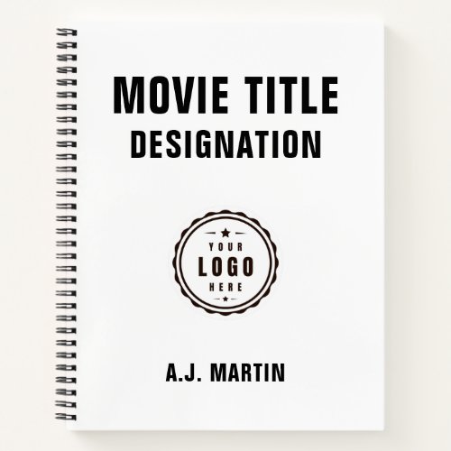 Movie Film Crew Logo Custom Personalized Name Notebook