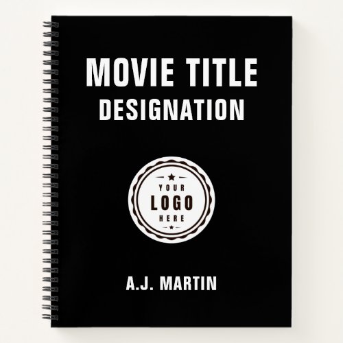 Movie Film Crew Logo Custom Personalized Name Notebook