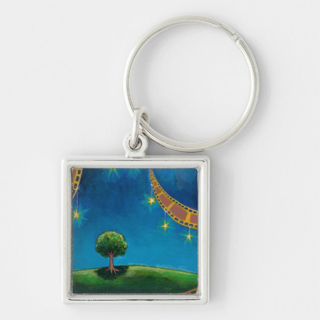 Movie film photography art fun landscape painting keychain (Front)