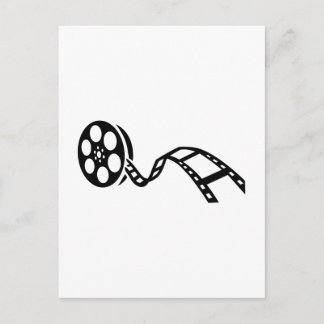 Movie film reel postcard